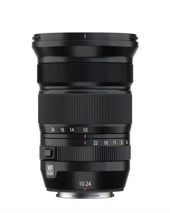 Front view of Fujifilm XF 10-24mm f/4 R OIS WR ultra-wide zoom lens for X Series cameras
