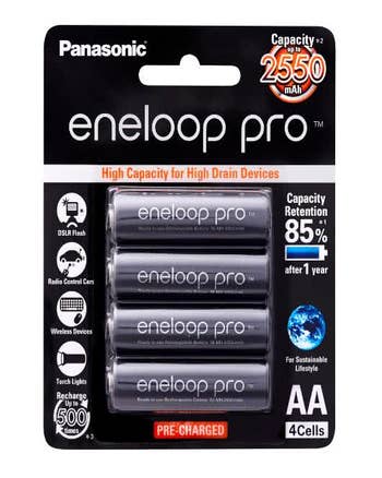 Panasonic Rechargeable Eneloop Pro AA Battery - 4 Pack