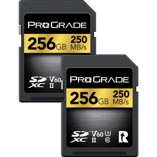 ProGrade Digital 256GB SDXC UHS-II 250MB/s Gold Memory Card 2 Pack