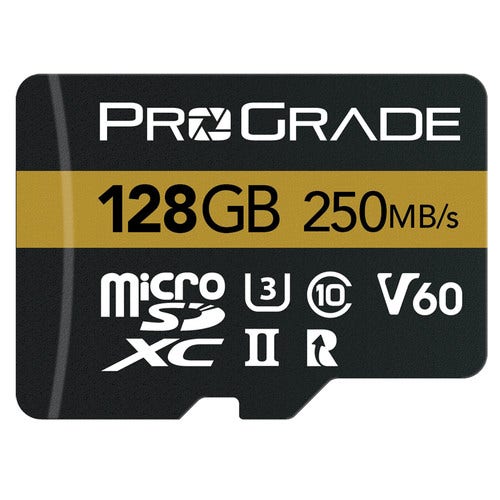 ProGrade Digital 128GB MicroSDXC UHS-II V60 Gold Memory Card with