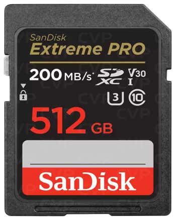 Sandisk Extreme Pro V30 512GB 200MB/s Read & 140MB/s Write SD Memory Card