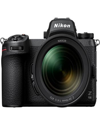 Front view of Nikon Z6 II with NIKKOR Z 24-70mm f/4 S lens attached