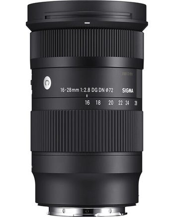 Sigma 16-28mm f/2.8 DG DN Contemporary ultra-wide zoom lens for L-Mount, front side view