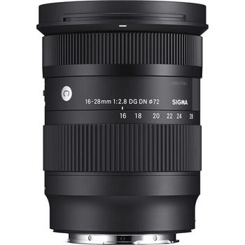 Sigma 16-28mm f/2.8 DG DN Contemporary ultra-wide zoom lens for L-Mount, front side view
