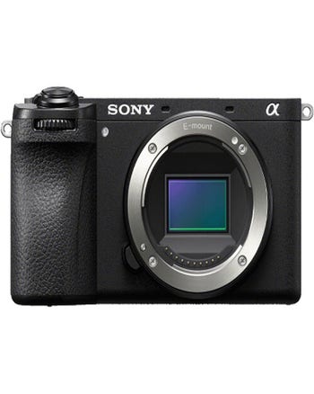 Sony A6700 mirrorless camera body front view showing E-mount and 26MP Exmor R APS-C sensor