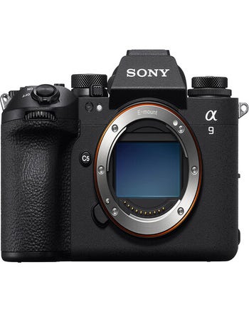 Sony A9 Mark III mirrorless camera front view showing E-mount and sensor