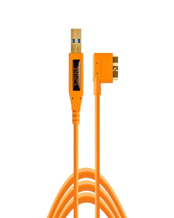 Tether Tools TetherPro USB 3 Micro-B Right Angle 4.6m Cable Orange
