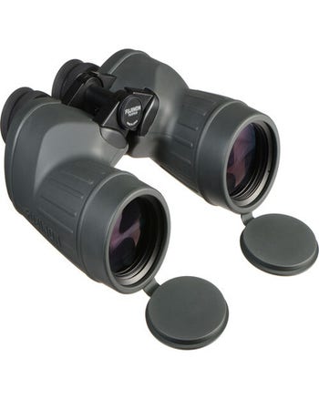 Fujifilm Fujinon 7x50 MTR-SX binoculars with rubber armour and open objective lens caps