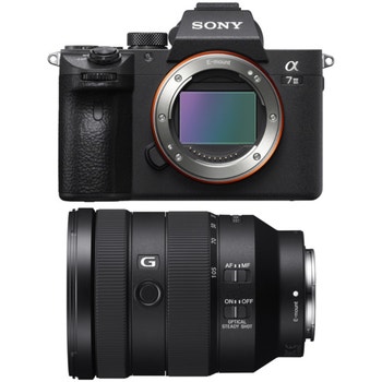 Sony Alpha 7 III mirrorless camera body with Sony 24-105mm f/4 G OSS zoom lens kit