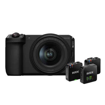 Canon EOS R6 V with RF 20-50mm f/4L and RODE Wireless GO 3