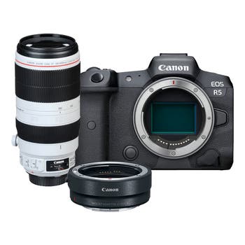 Canon R5 + EF 100-400mm + Lens Adapter EF To RF Bundle Kit