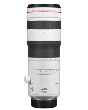 Canon RF 70-200mm f/2.8L IS USM Z white telephoto zoom lens, front side product view