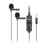 Boya BY-M1DM Dual Mic Lavalier Microphone TRS+TRRS