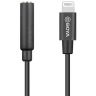 Boya BY-K3 3.5mm TRRS Female to Lightning Adapter Cable (2.4")