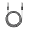 MICRODIA ExeCable Tweed PD240W 1.0m USB-C to USB-C Cable - Zebra