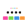 Rode Colors 3 Set  For Lavalier II And Wigo