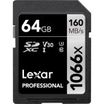 Lexar Professional 1066X V30 64Gb 160MB/s Read & 70MB/s Write Silver Series SD Card