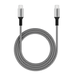 MICRODIA ExeCable Tweed PD240W 1.0m USB-C to USB-C Cable - Zebra