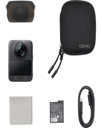 DJI Osmo 360 Standard Combo with pouch, battery, USB-C cable, cloth and lens cover