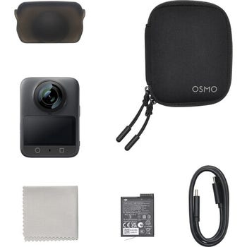 DJI Osmo 360 Standard Combo with pouch, battery, USB-C cable, cloth and lens cover