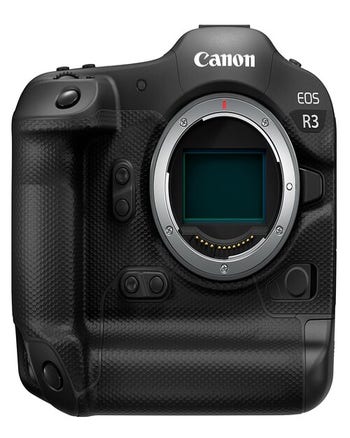 Canon EOS R3 Mirrorless Camera Body front view showing sensor and integrated grip