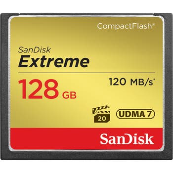 SanDisk Extreme CompactFlash CF 128GB 120MB/s Memory Card