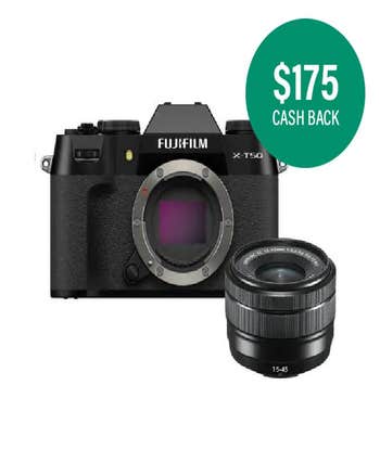 Fujifilm X-T50 Mirrorless Camera Black + XC 15-45mm Lens