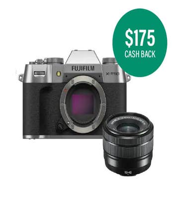 Fujifilm X-T50 Mirrorless Camera Silver with XC 15-45mm Lens