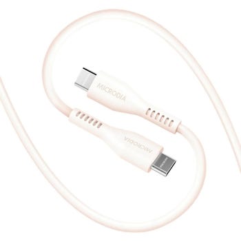 MICRODIA Fruitywire Liquid Silicon PD100W 2.6m USB-C to USB-C Cable - Pearl White