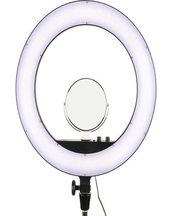Godox LR160 Bi-Colour Led Ring Light - Front with Mirror