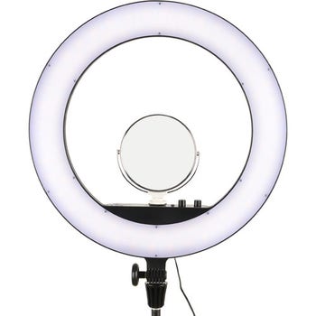 Godox LR160 Bi-Colour Led Ring Light - Front with Mirror