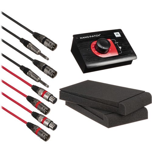 JBL Nano Patch Bundle with Speaker Cables and ISO Pads | CameraPro