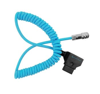 Kondor Blue Coiled D-Tap to BMPCC 6K/4K Power Cable for Blackmagic - Blue