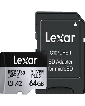 Lexar Professional SILVER PLUS micro SDXC UHS-I Card - 64GB