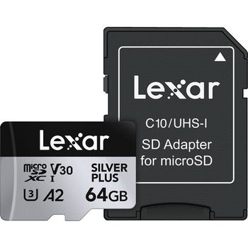 Lexar Professional SILVER PLUS micro SDXC UHS-I Card - 64GB
