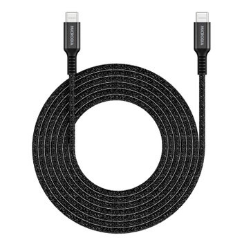 MICRODIA ExeCable Tweed PD100W 2.6m USB-C to USB-C Cable - Charcoal