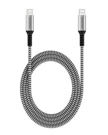 MICRODIA ExeCable Tweed PD240W 1.8m USB-C to USB-C Cable - Zebra