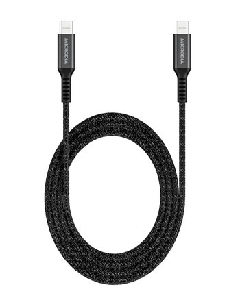 MICRODIA ExeCable Tweed PD240W 1.8m USB-C to USB-C Cable - Charcoal