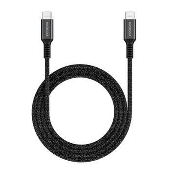 MICRODIA ExeCable Tweed PD240W 1.8m USB-C to USB-C Cable - Charcoal