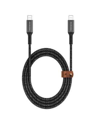 MICRODIA ExeCable Tweed PD100W 1.3m USB-C to USB-C Cable - Zebra