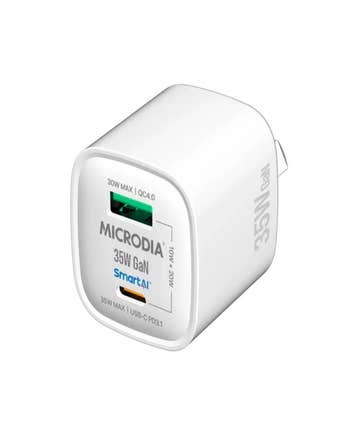 MICRODIA SMARTCube Nano 35W Dual Port GaN Wall Charger - White
