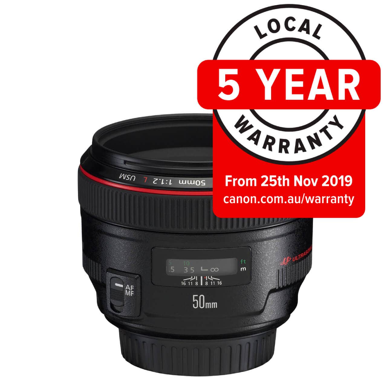 Canon EF 50mm f/1.2L USM Prime Lens | CameraPro Australia