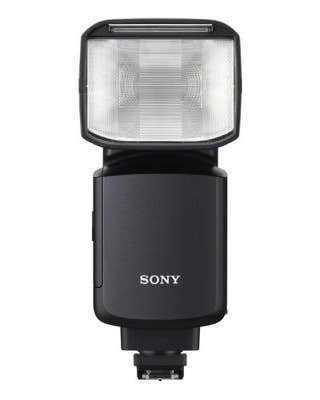 Front view of Sony GN60 Quick Shift Bounce Flash with MI shoe
