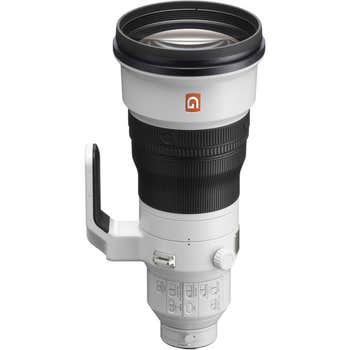 Sony FE 400mm f/2.8 OSS GM super telephoto lens standing upright with tripod collar