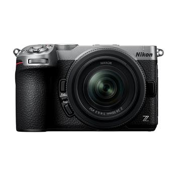 Nikon Z5 IIC silver mirrorless camera with NIKKOR Z 24-50mm f/4-6.3 lens, front view