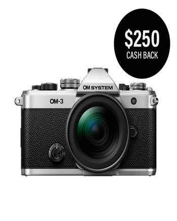 OM System OM-3 Silver Camera with 12-45mm Lens Kit