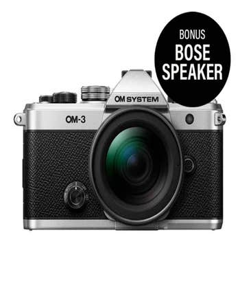 OM System OM-3 Silver Camera with 12-45mm Lens Kit