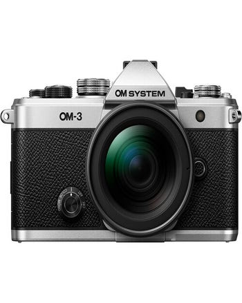 OM System OM-3 Silver Camera with 12-45mm Lens Kit