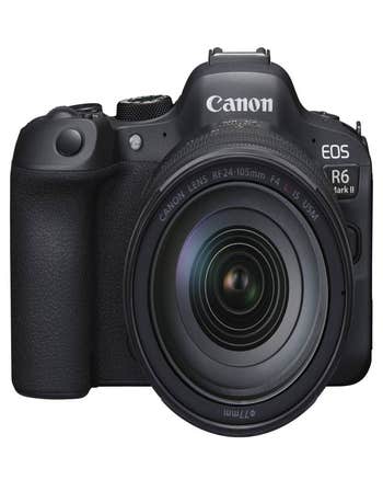 Canon EOS R6 Mark II mirrorless camera with RF 24-105mm f/4L IS lens, straight-on front view