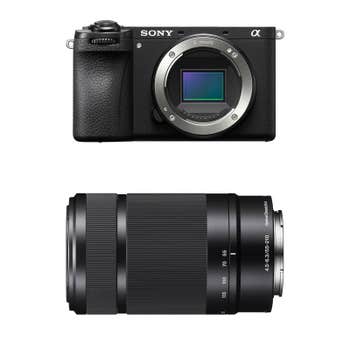 Sony a6700 mirrorless camera body with APS-C sensor and 55-210mm f/4.5-6.3 E-mount zoom lens kit